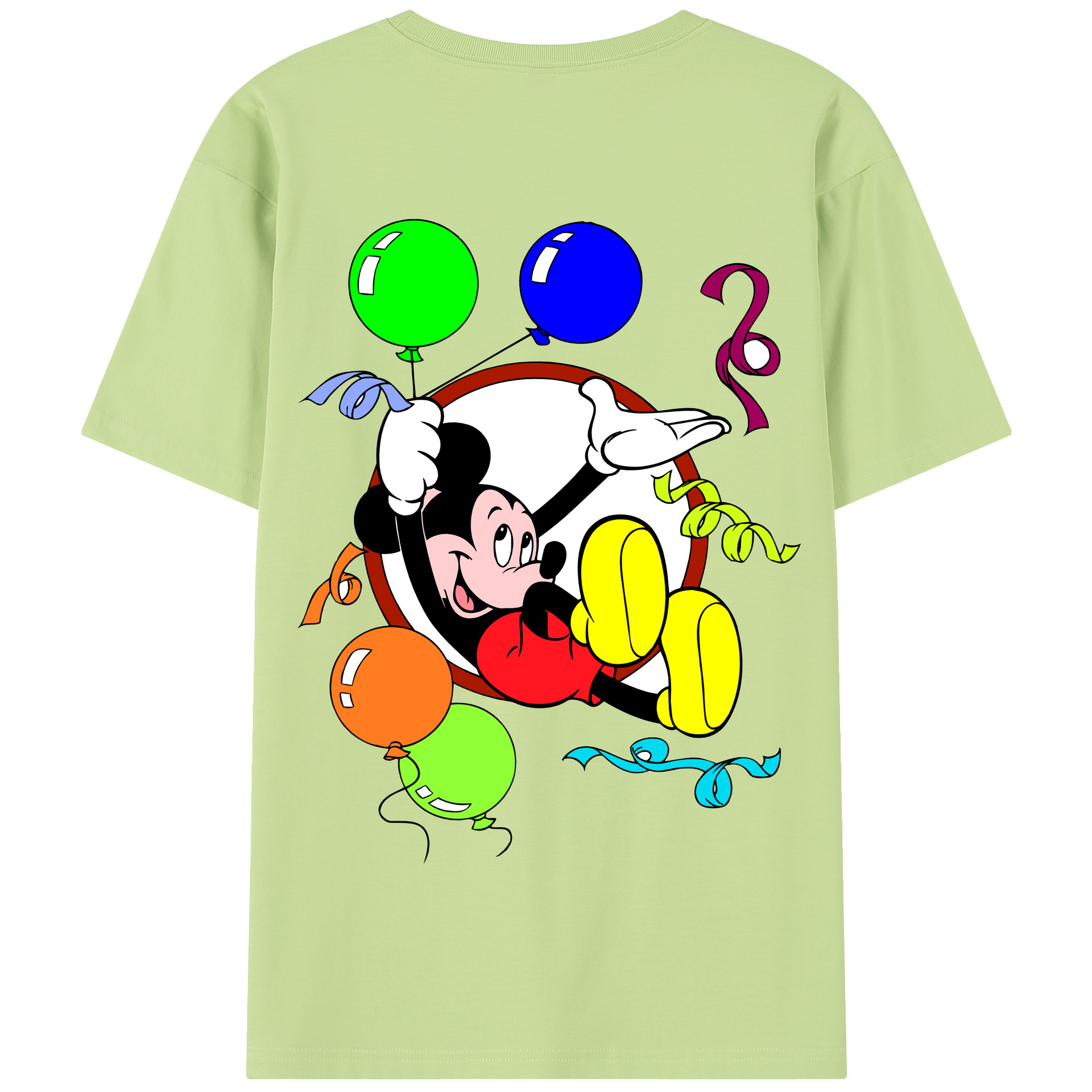 （画像用） ミッキーマウス Mickey Mouse 綿100％半袖Tシャツ（背面プリント）